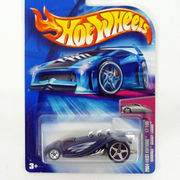 Hot Wheels Hardnoze Grandy Lusion #017 First Editions 17/100 Blue Die-Cast 2004 - Picture 1 of 1